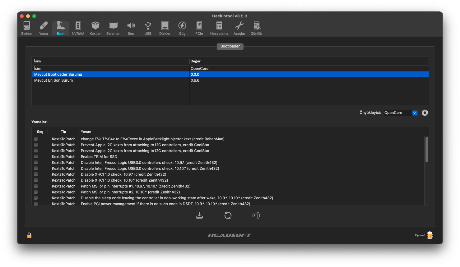 ÇÖZÜLDÜ - Bootloader güncelleme sorunu (Opencore 0.6.6) - osxinfo.net ...