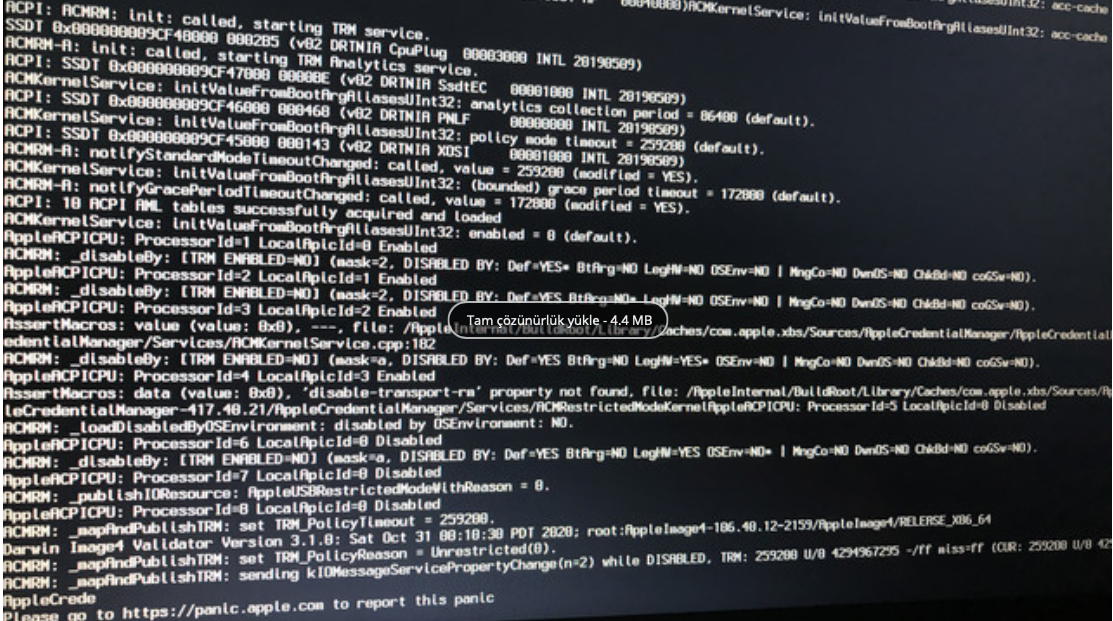 ÇÖZÜLDÜ - HP Pavilion 15-n204st macOS Big Sur Kernel Panic - osxinfo ...