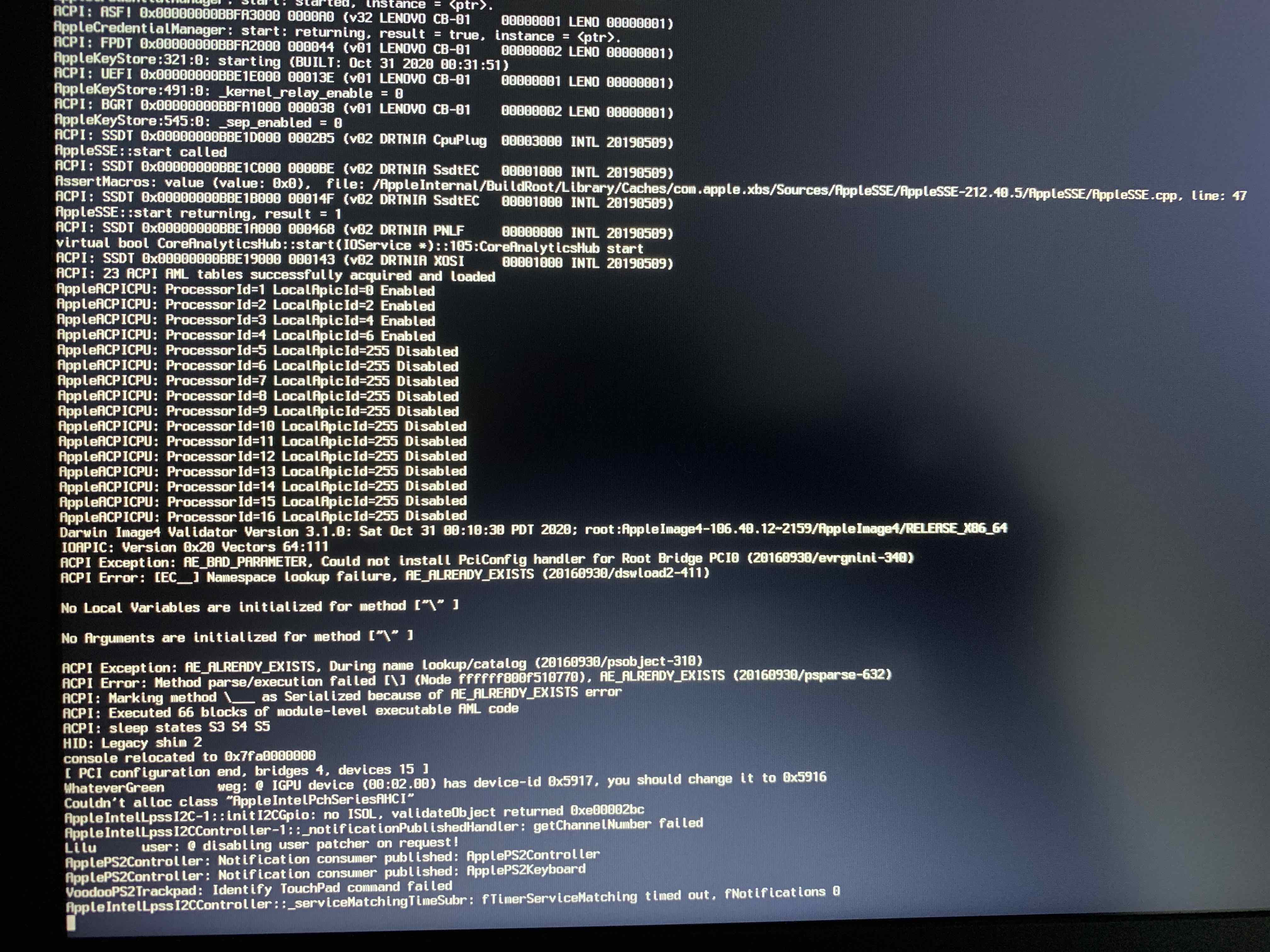 ÇÖZÜLDÜ - Lenovo 330-15IKB Big Sur Kurulum Sorunu - osxinfo.net ...